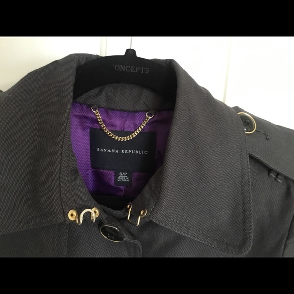 Banana Republic Classic trench coat, dark grey, size S. - Picture 3 of 11